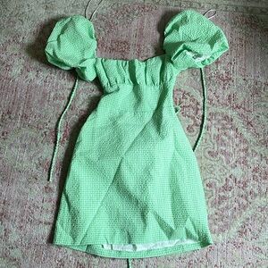 Zara Green Gingham Dress